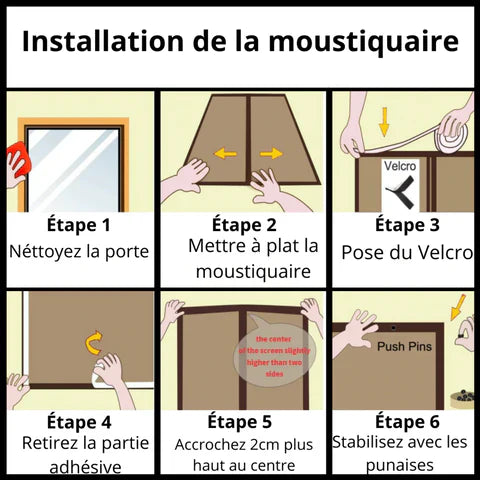 Moustiquaire et Rideau Magnétique Aimanté