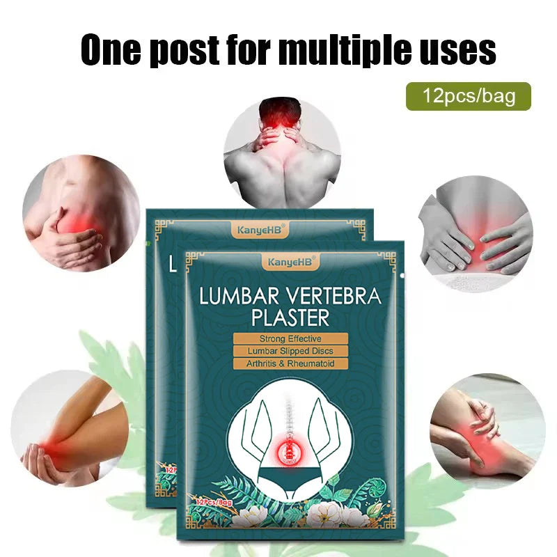 24x Patchs Auto-Chauffants 12H Lombaires - Soulage les douleurs