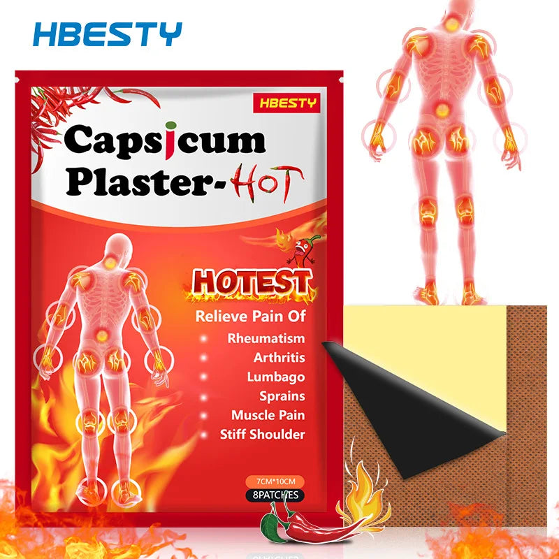 16x Patchs auto-chauffants anti-douleurs articulaires et musculaires