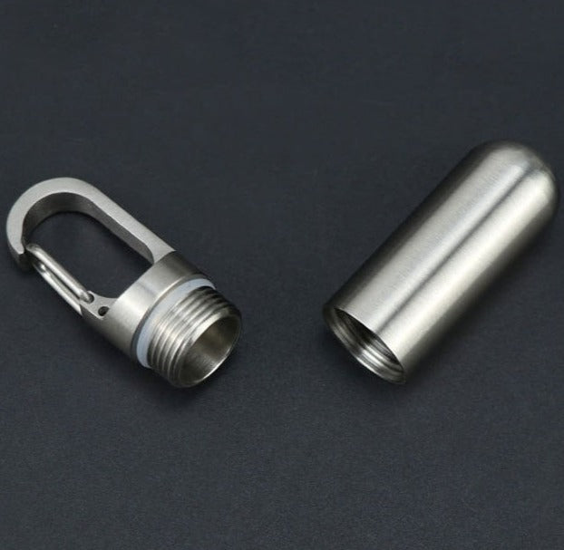 2x Mini Porte-Clé Boîte à Pilules Waterproof