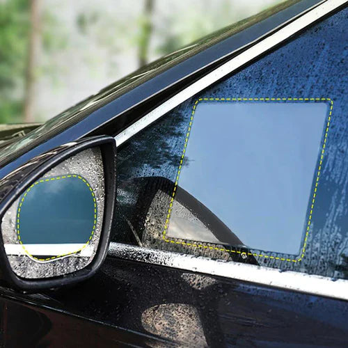 Lot de 2 Films Anti-Pluie et Buée pour Voiture