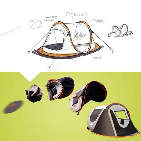 Tente de Camping avec Toit Respirant
