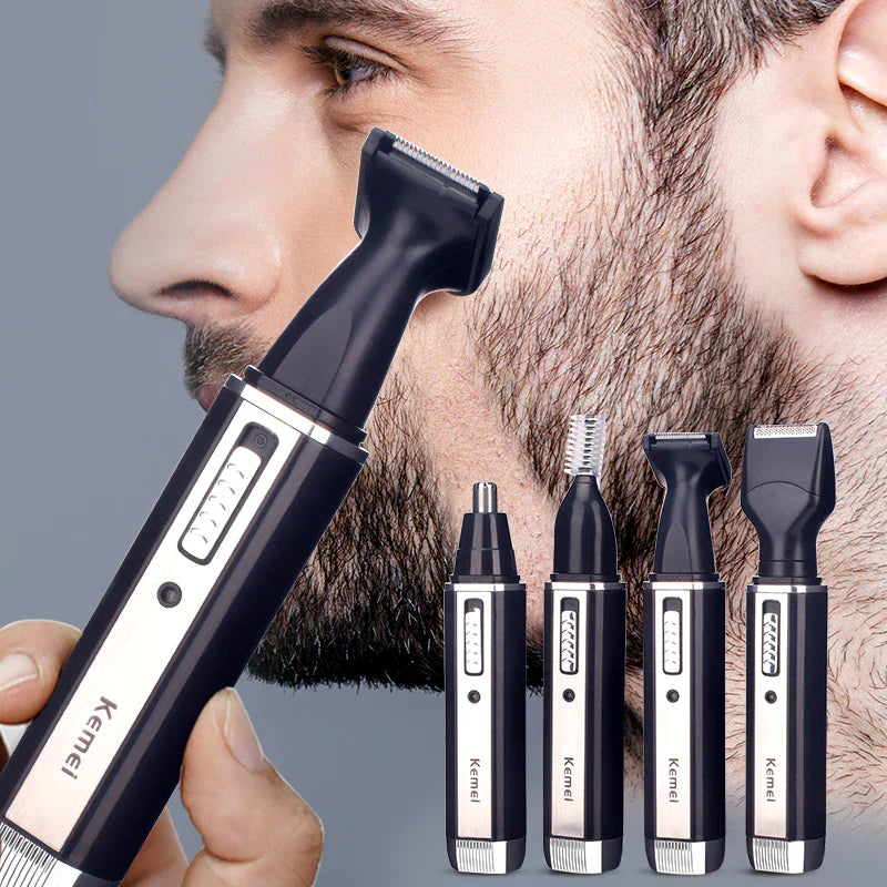 Tondeuse 4 en 1 pour barbe, oreilles, nez et cheveux